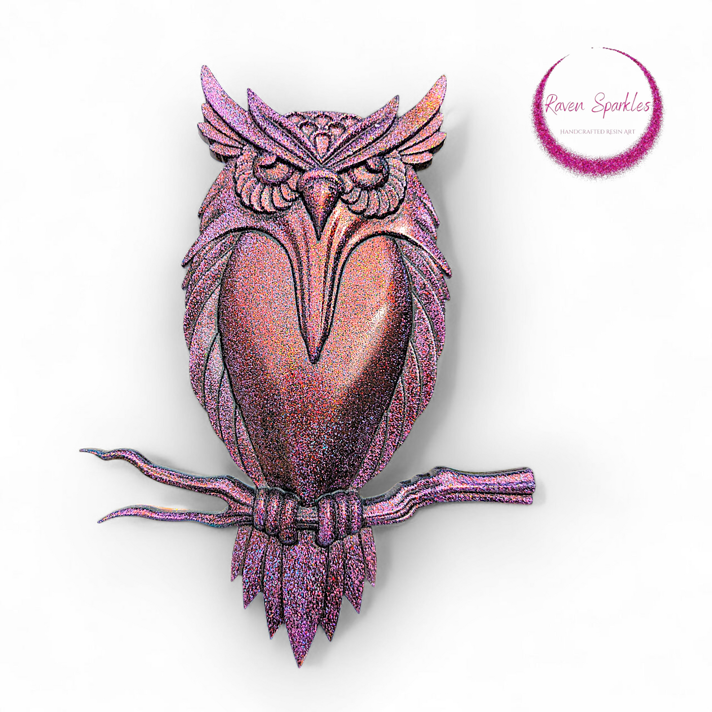 Owl on branch wall hanging