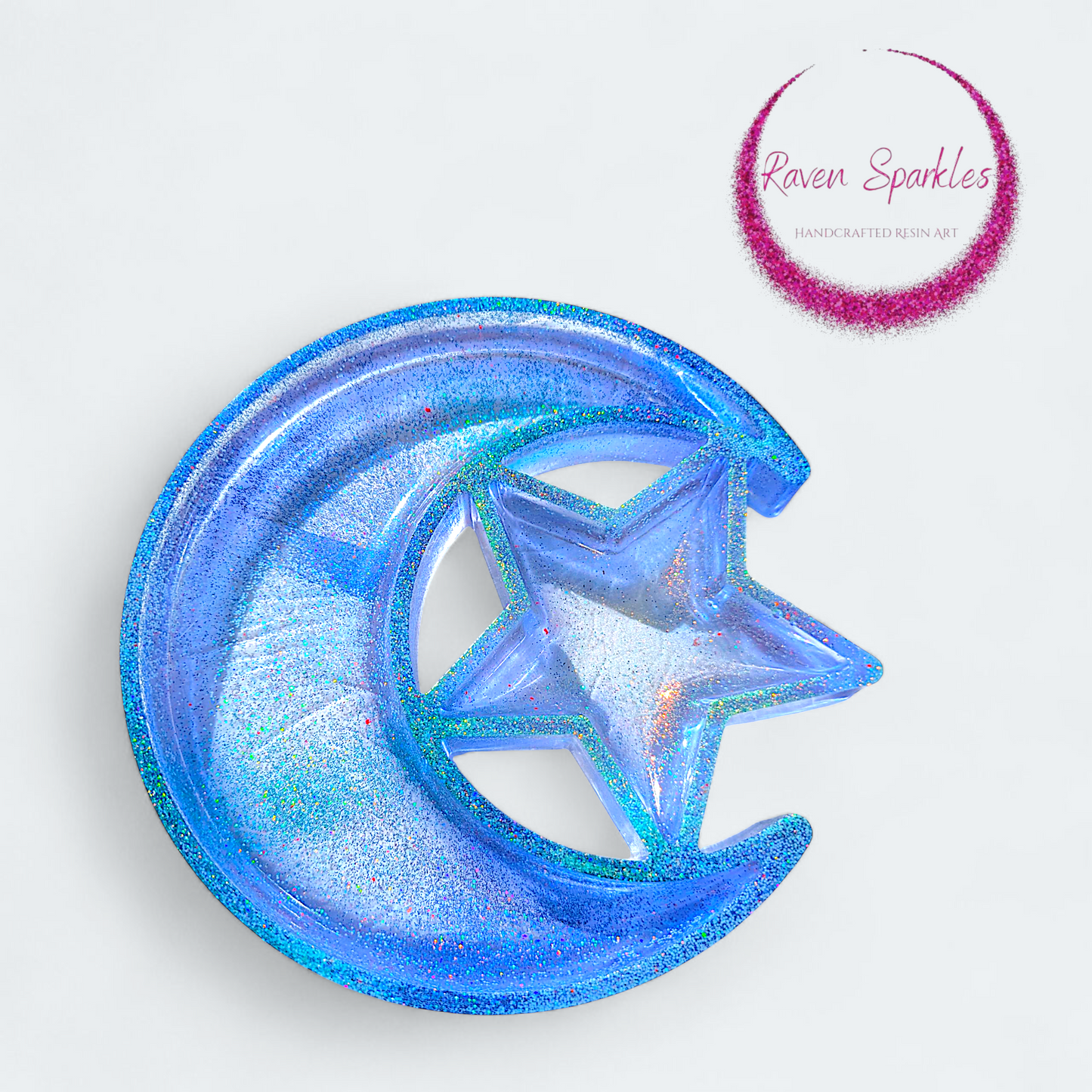 Moon & Star tray - See-blue