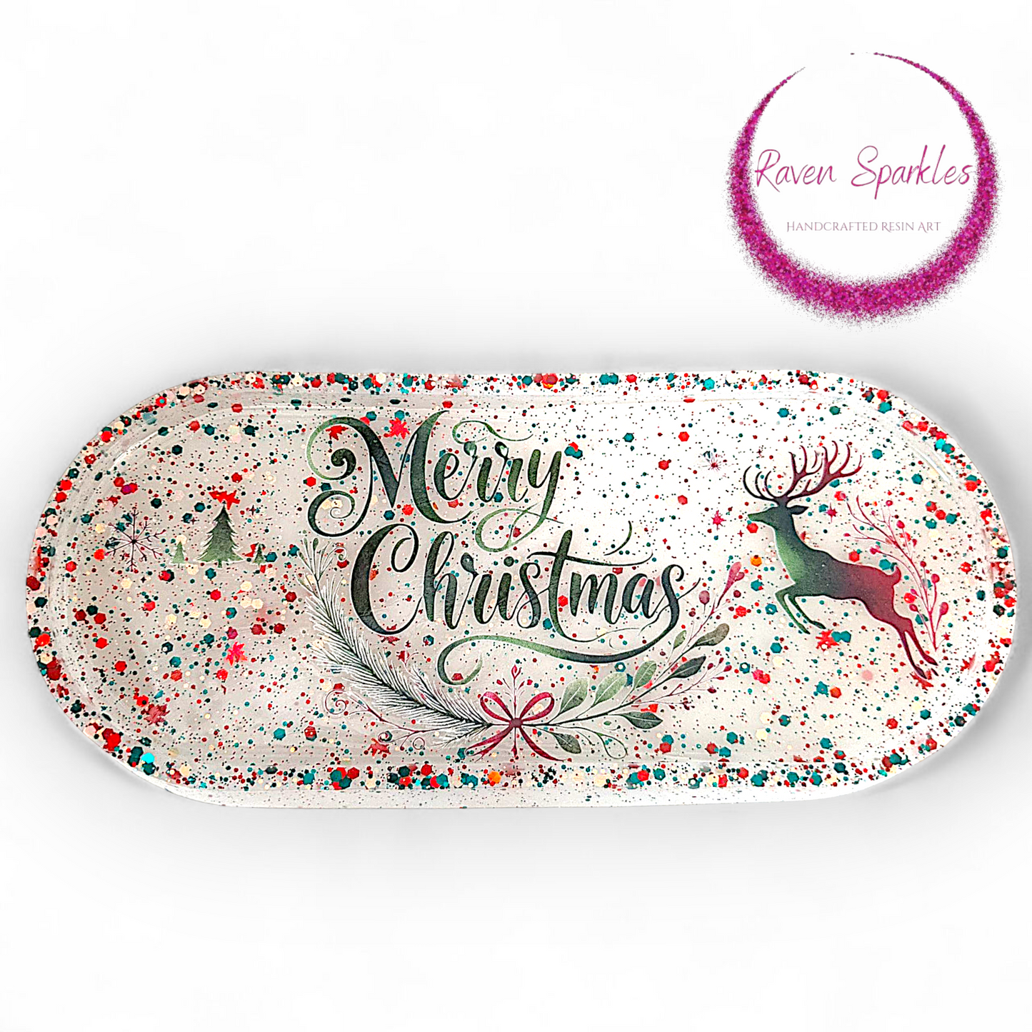 Trinket Tray (medium) - Christmas Deer