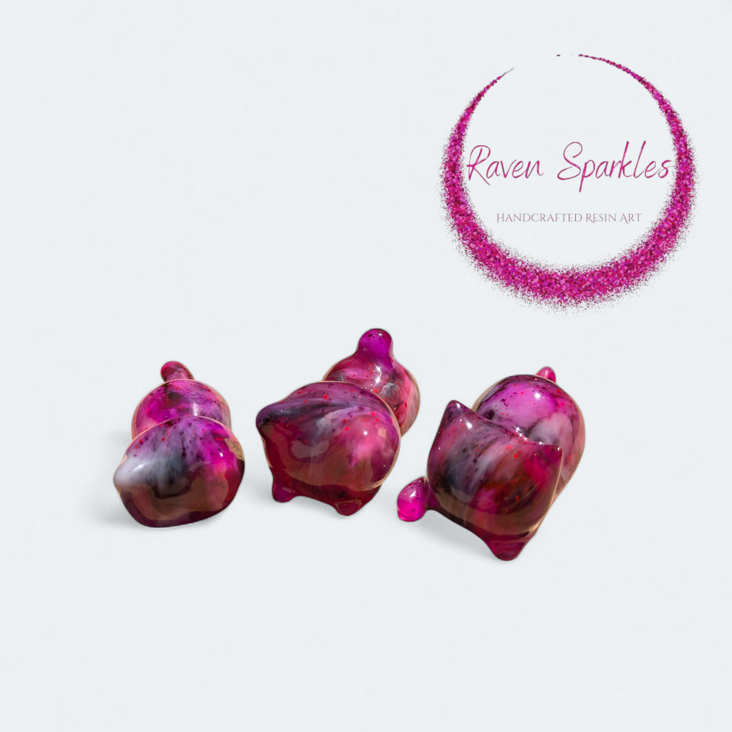 Hot pink marble loafing kitties