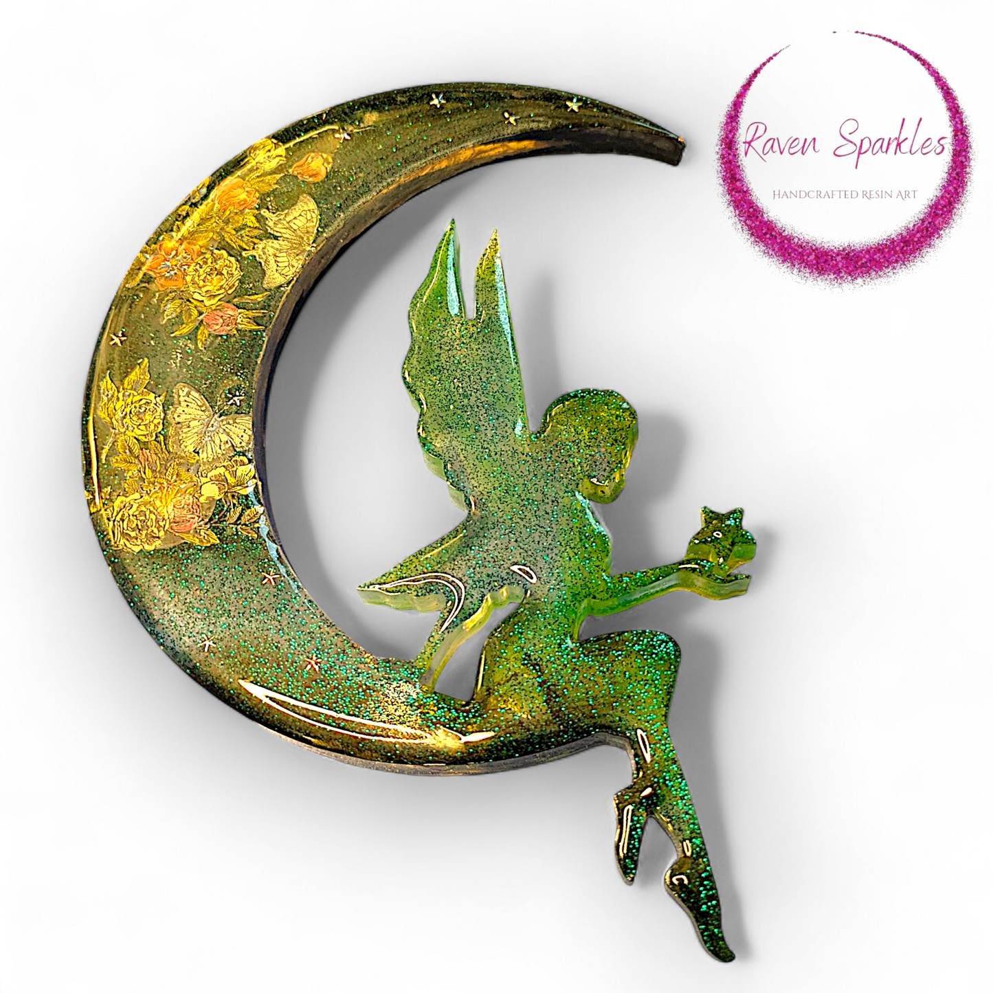 Fairy on Moon wall hanging
