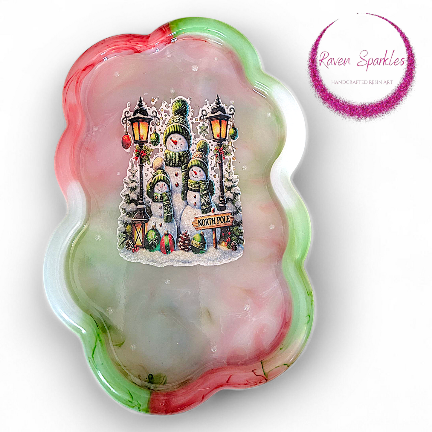 Snowman Fam cloud tray