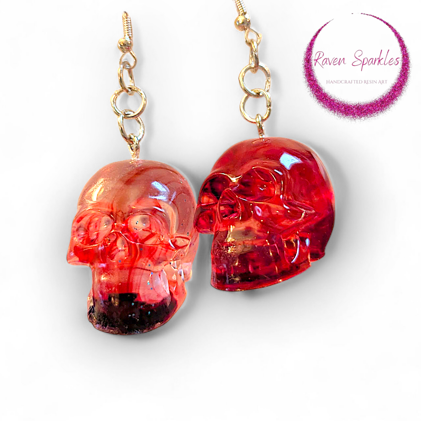 3D skull earrings