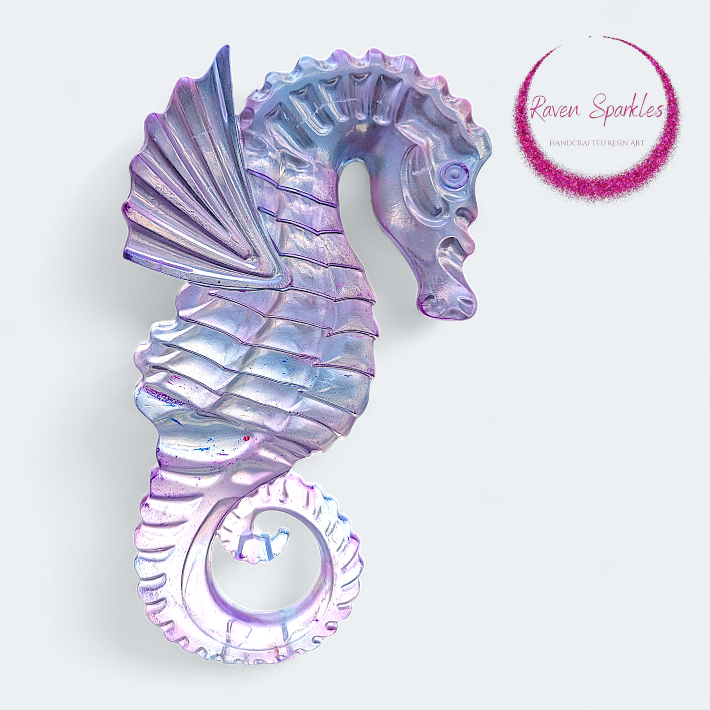 Seahorse wall art - Violet