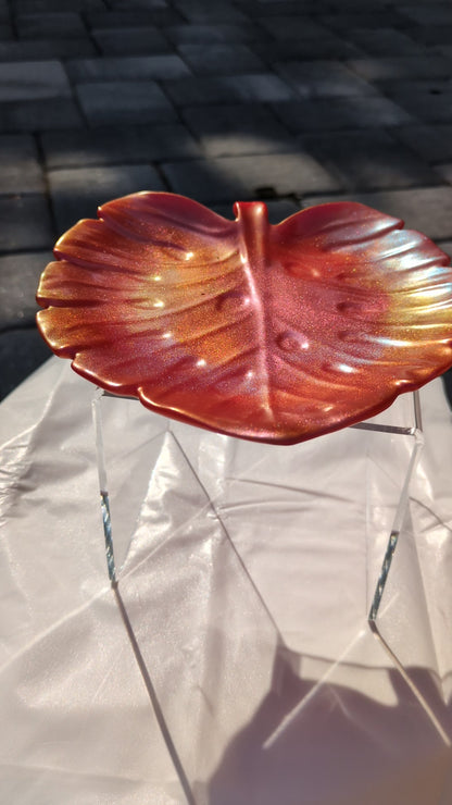 Leaf dish - Autumn Fire