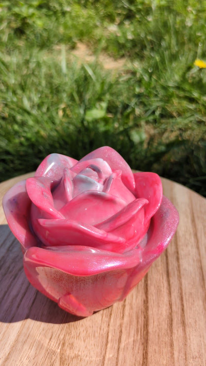 Pink and grey rose jar