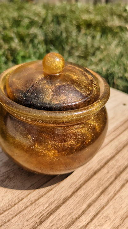 Bronze honey pot