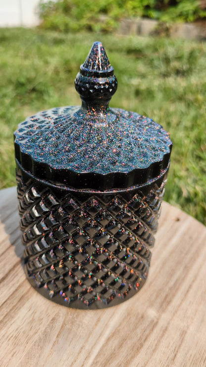 Black rainbow fancy jar
