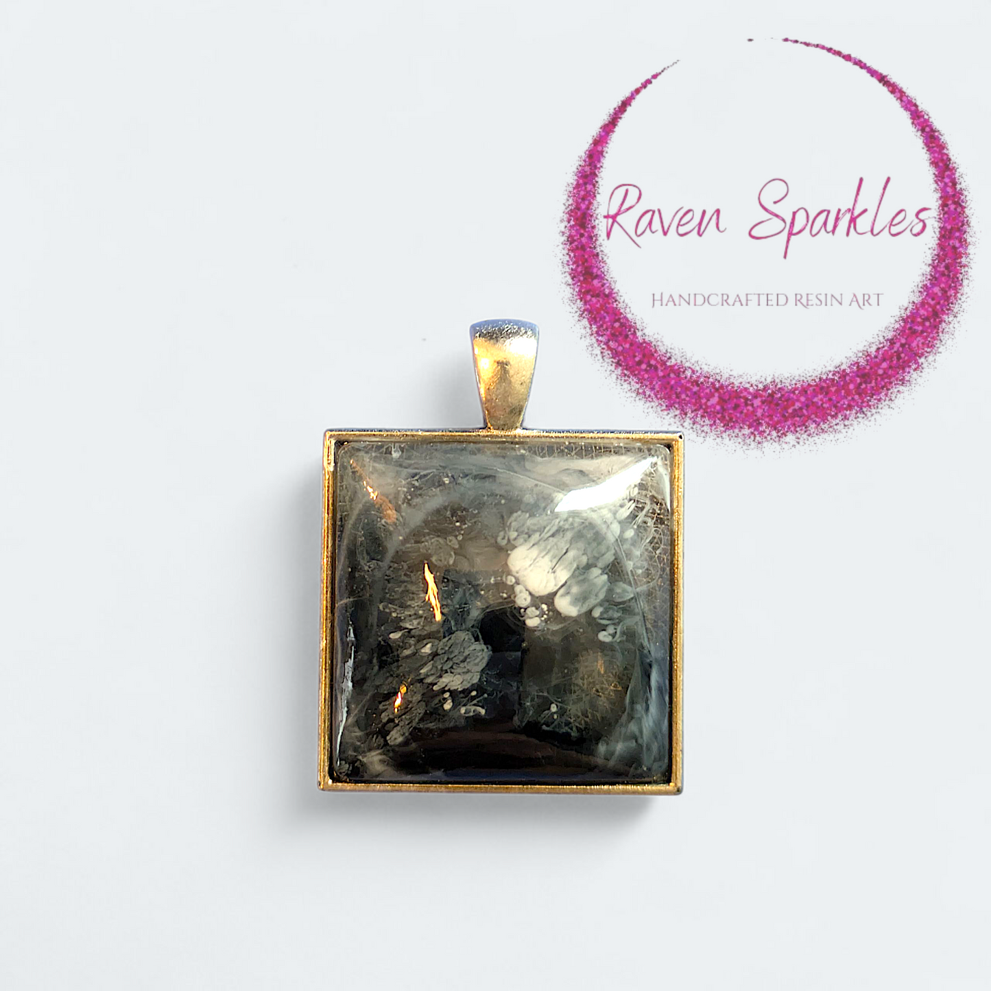 Marble square pendant