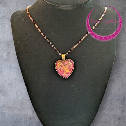 Sunset heart pendant