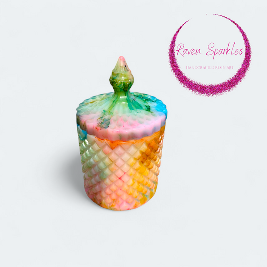Rainbow tie-dye Fancy jar