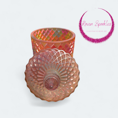 Peach rainbow fancy jar