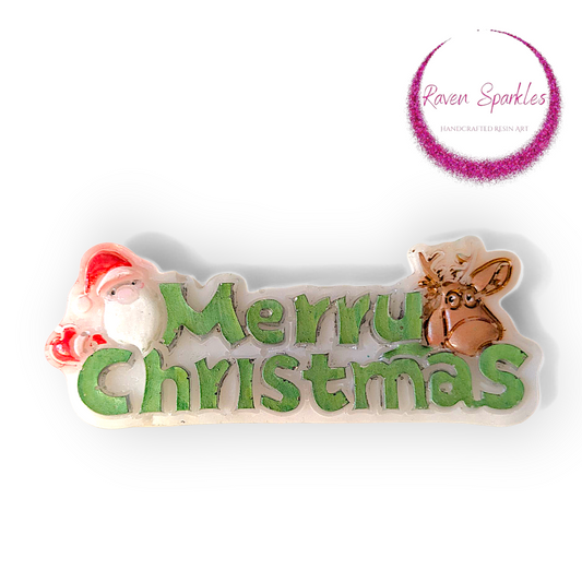 Merry Christmas reindeer magnet