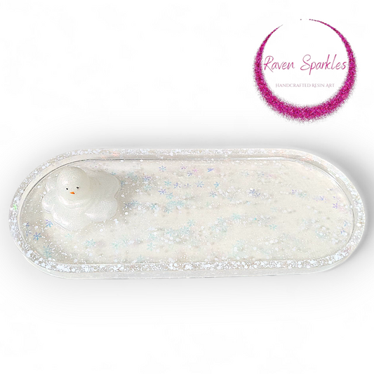 Trinket Tray (large) - Melted Snowman