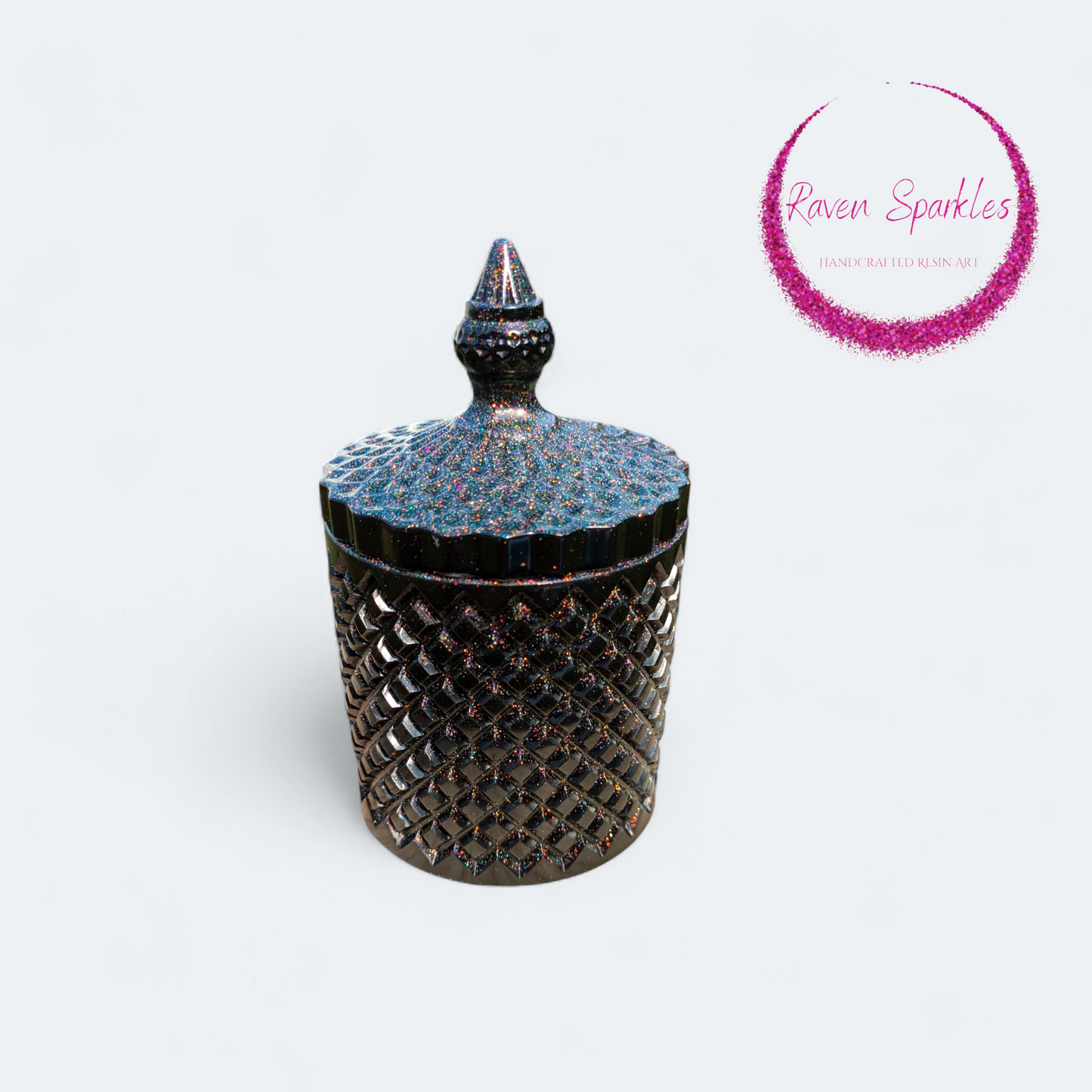 Black rainbow fancy jar