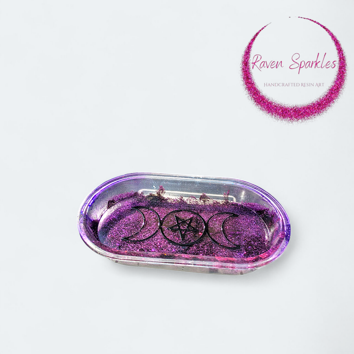 Purple triple moon dish