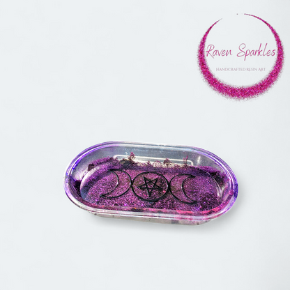 Purple triple moon dish