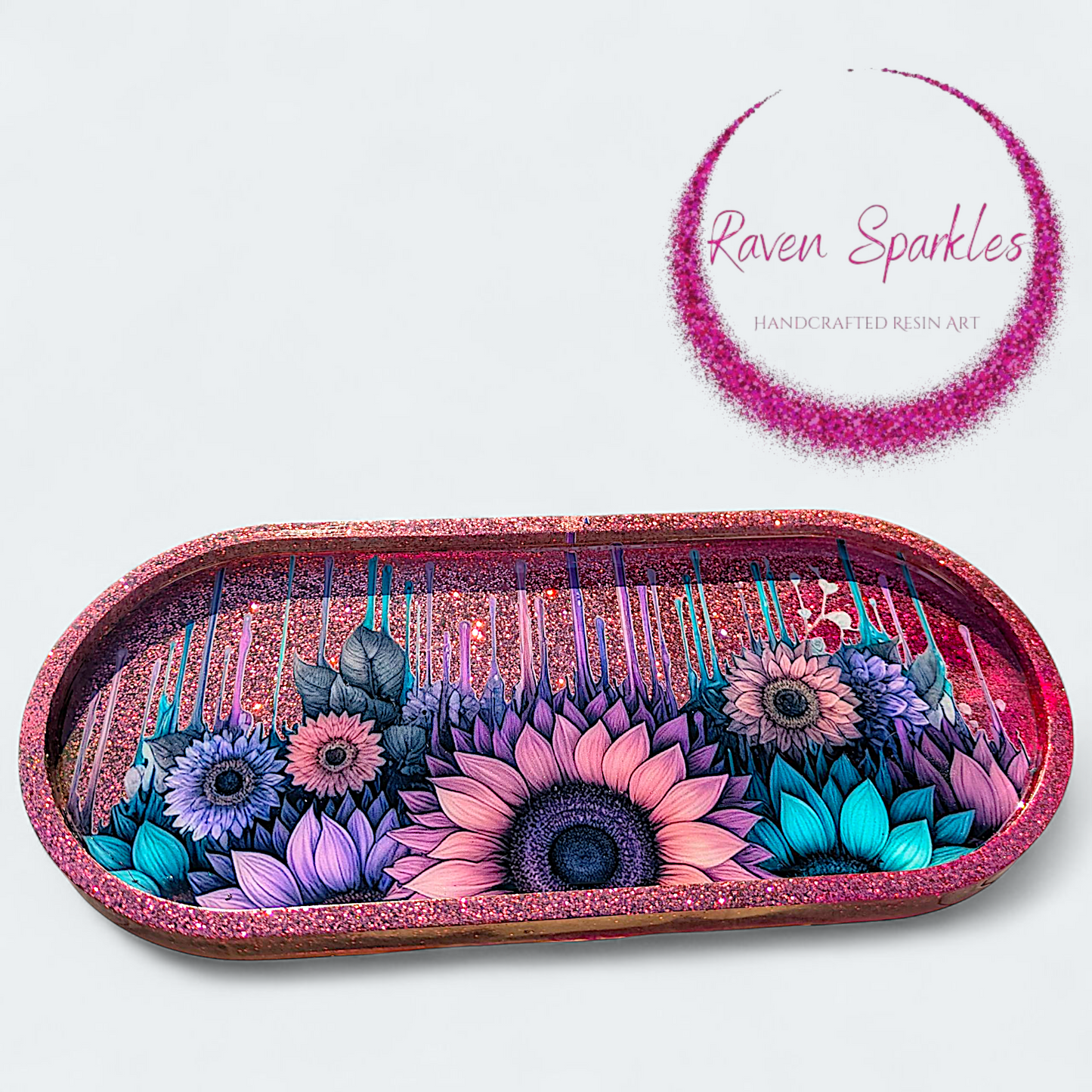 Bleeding colors flower tray (medium)