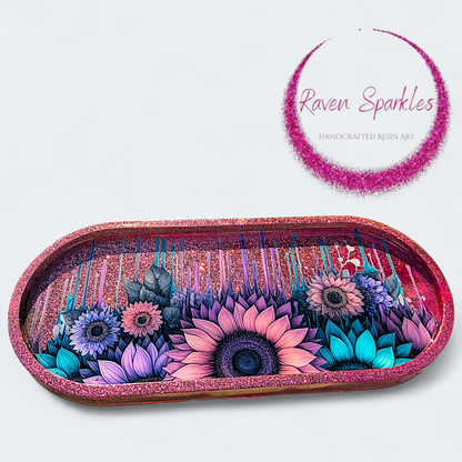 Bleeding colors flower tray (medium)