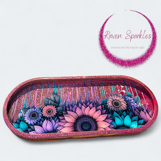 Bleeding colors flower tray (medium)