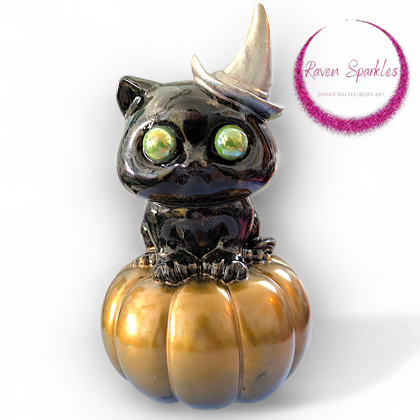 Spooky Pumpkin Cat figurine