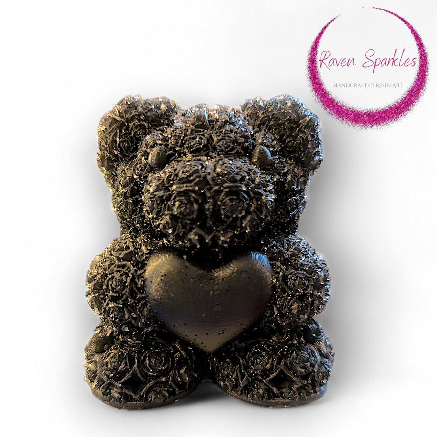 Textured Rose Bear figurine