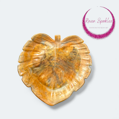 Leaf dish - Multi-gold