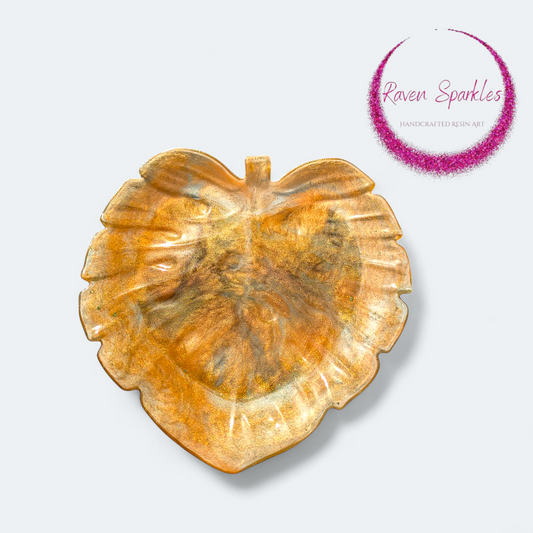 Leaf dish - Multi-gold