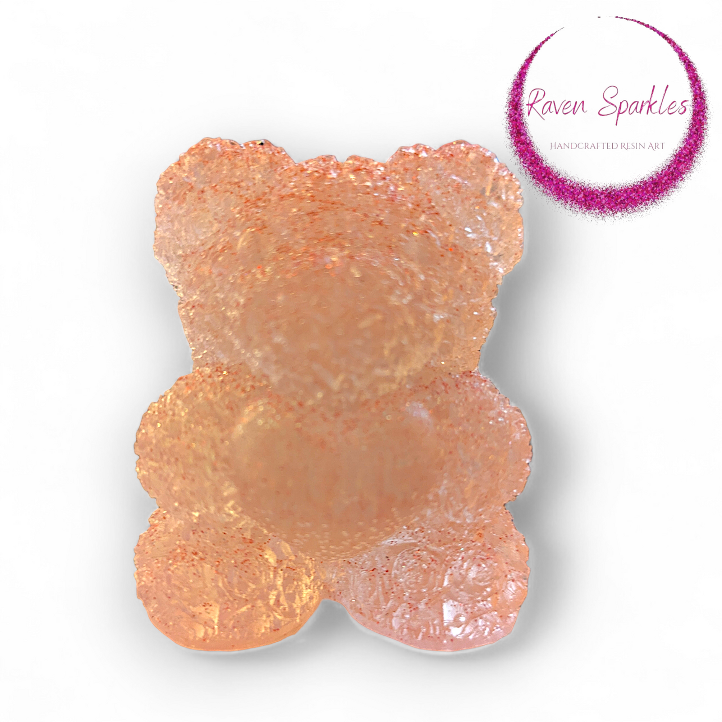 Textured Rose Bear figurine