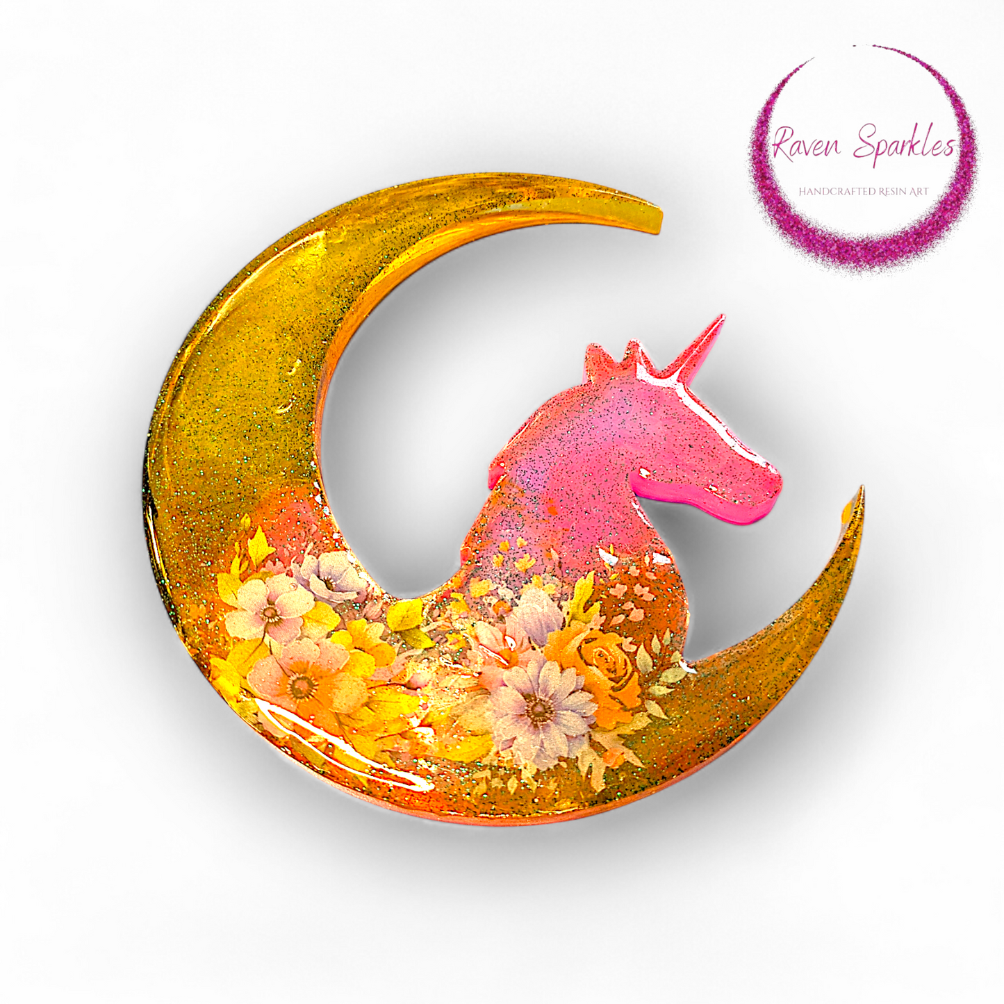 Unicorn over the Moon wall hanging