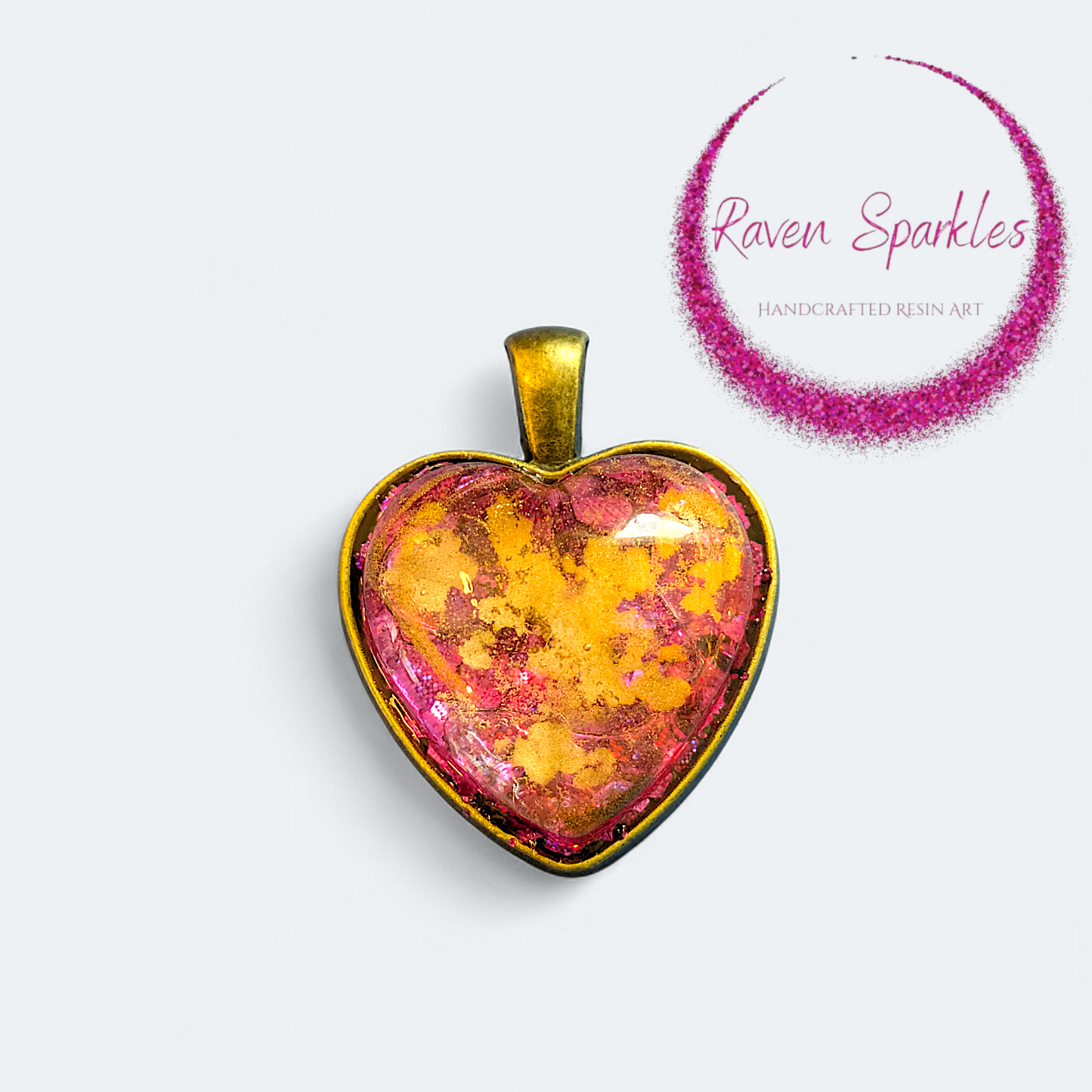 Sunset heart pendant