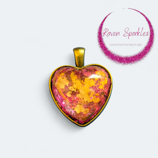 Sunset heart pendant
