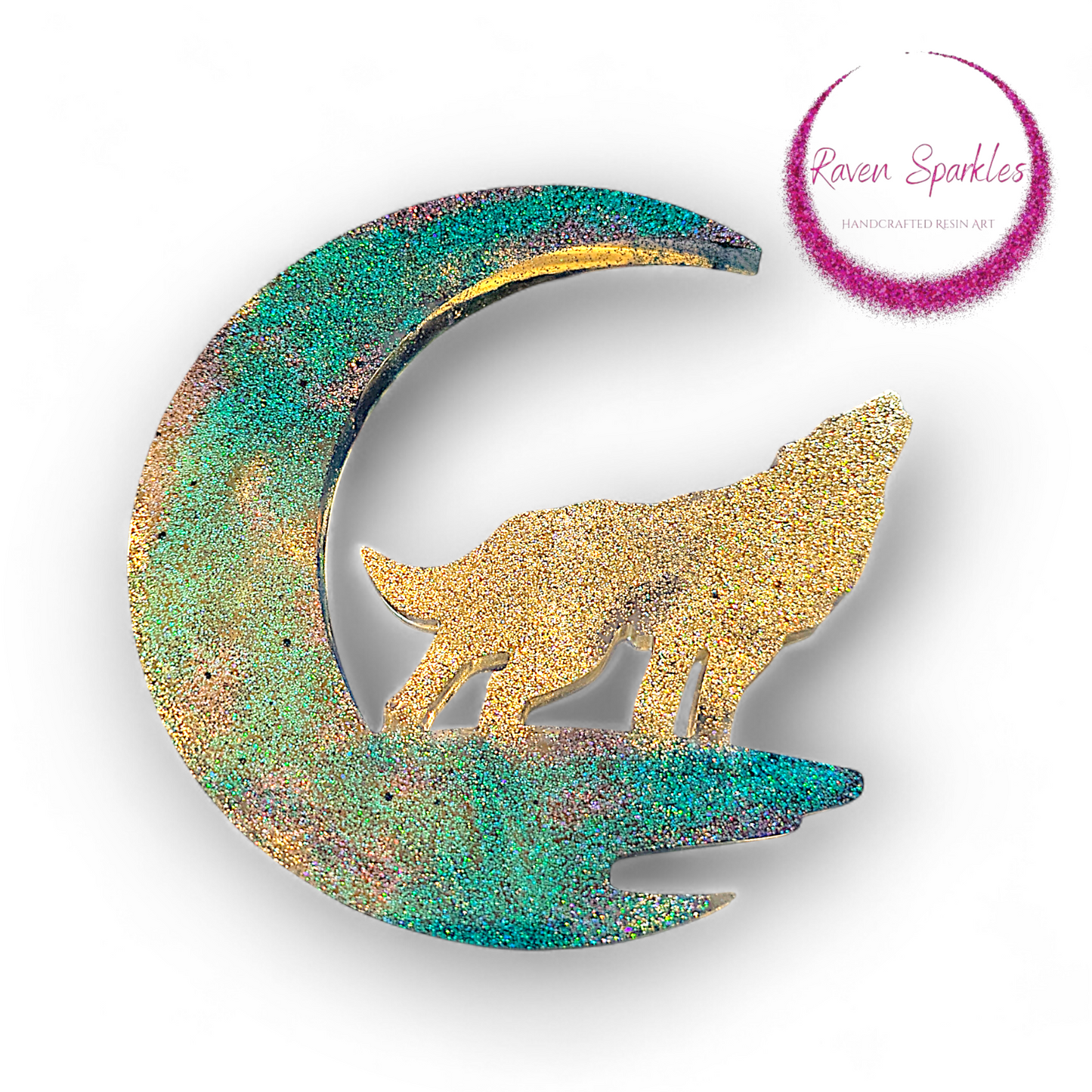 Wolf over the Moon wall hanging