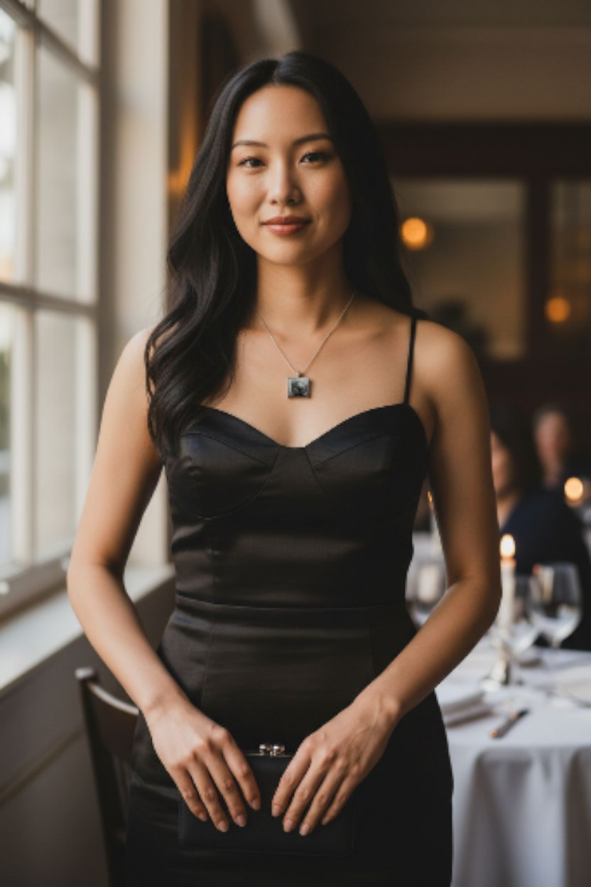 Marble square pendant