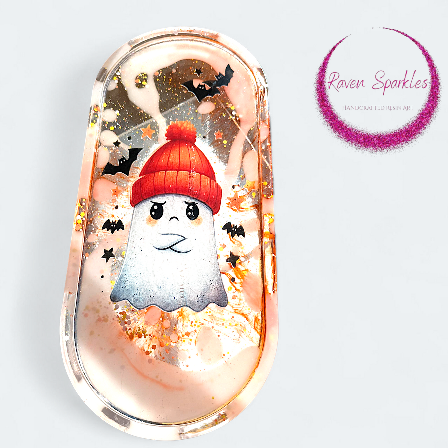 Trinket Tray (medium) - Grumpy Ghostie