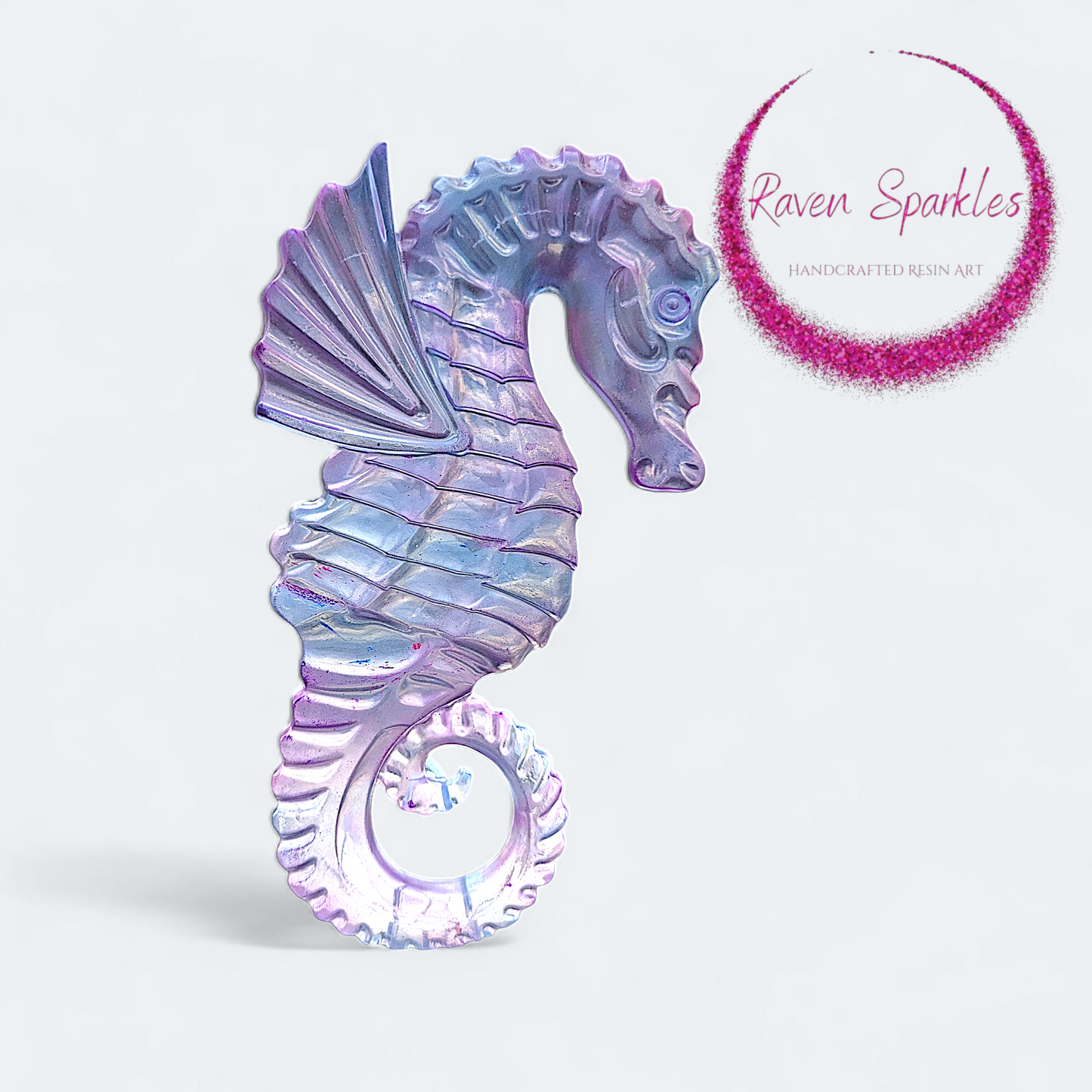 Seahorse wall art - Violet