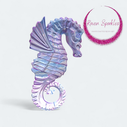 Seahorse wall art - Violet