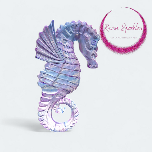 Seahorse wall art - Violet