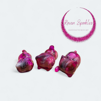 Hot pink marble loafing kitties