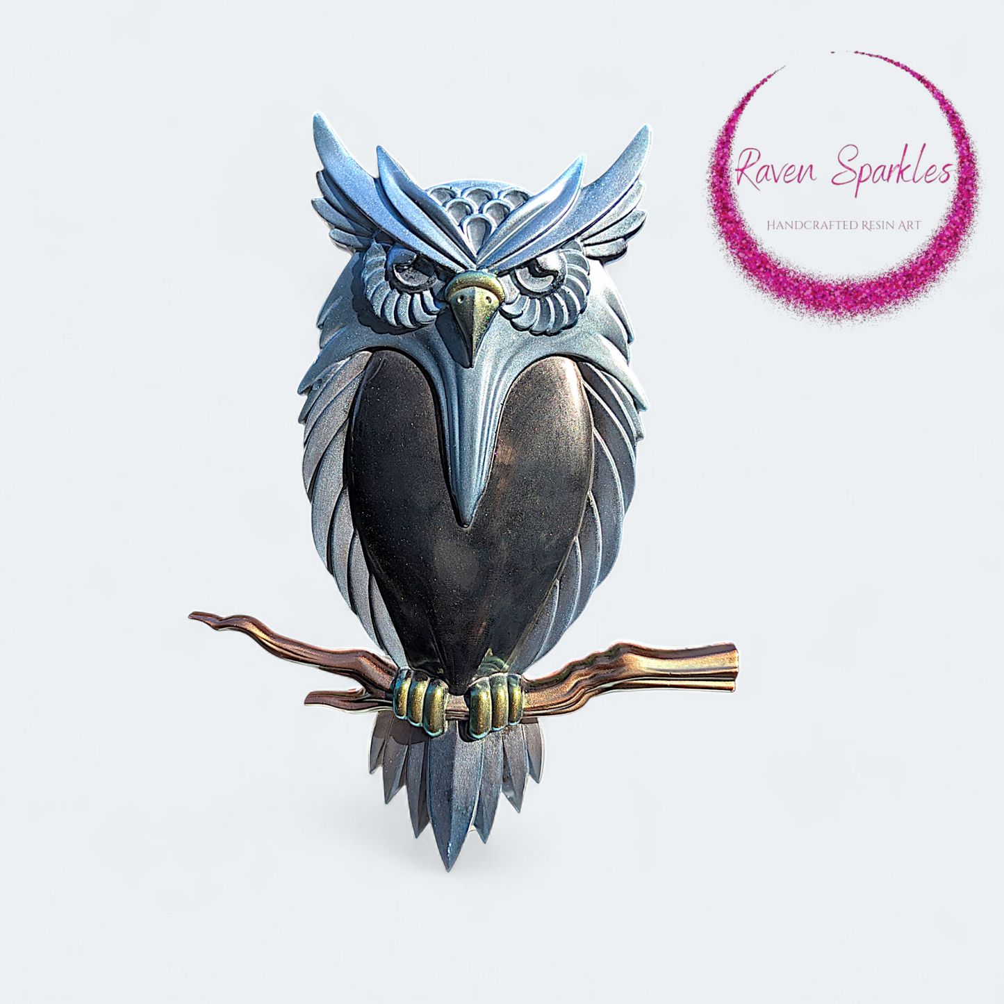 Owl on branch wall hanging