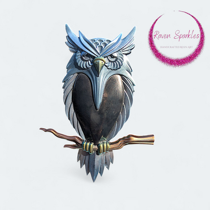 Owl on branch wall hanging