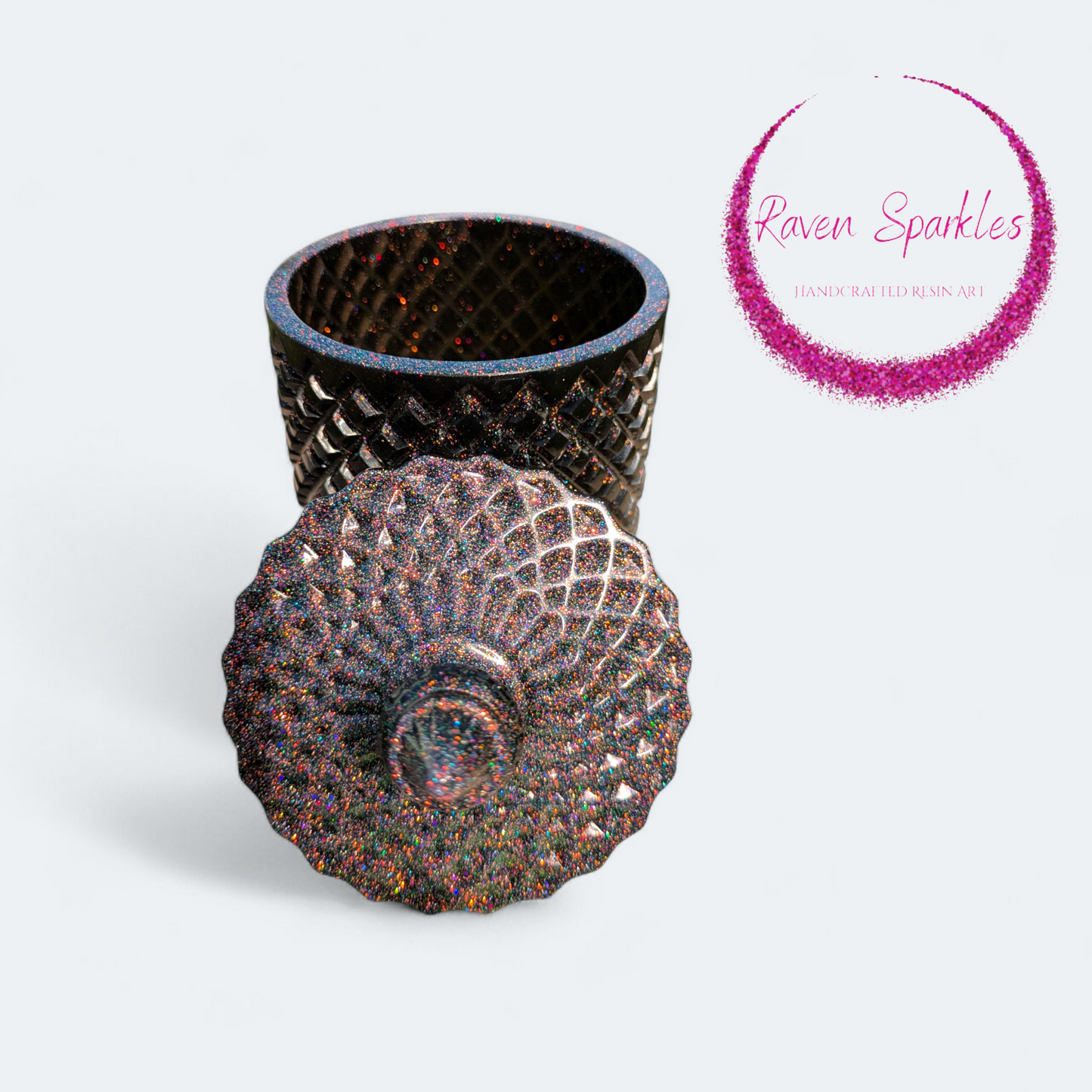 Black rainbow fancy jar