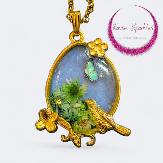 Mint garden necklace