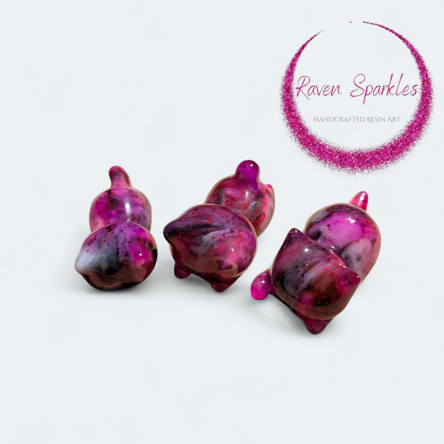 Hot pink marble loafing kitties