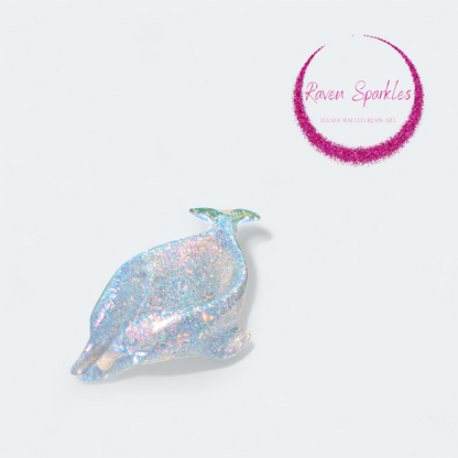 Glitter dolphin soap holder
