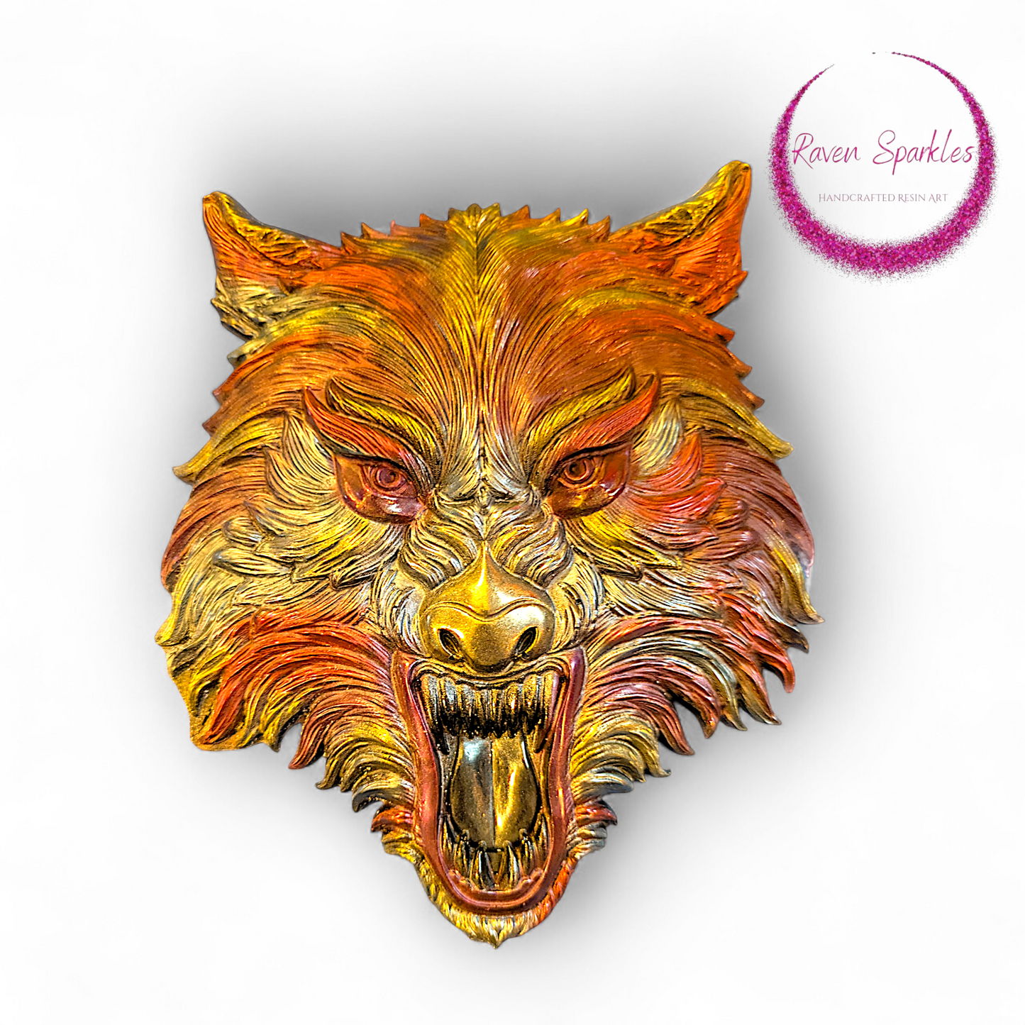 Snarling Wolf wall hanging