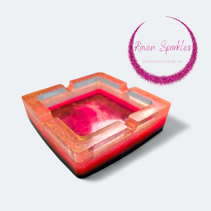Pink tie-dye ashtray