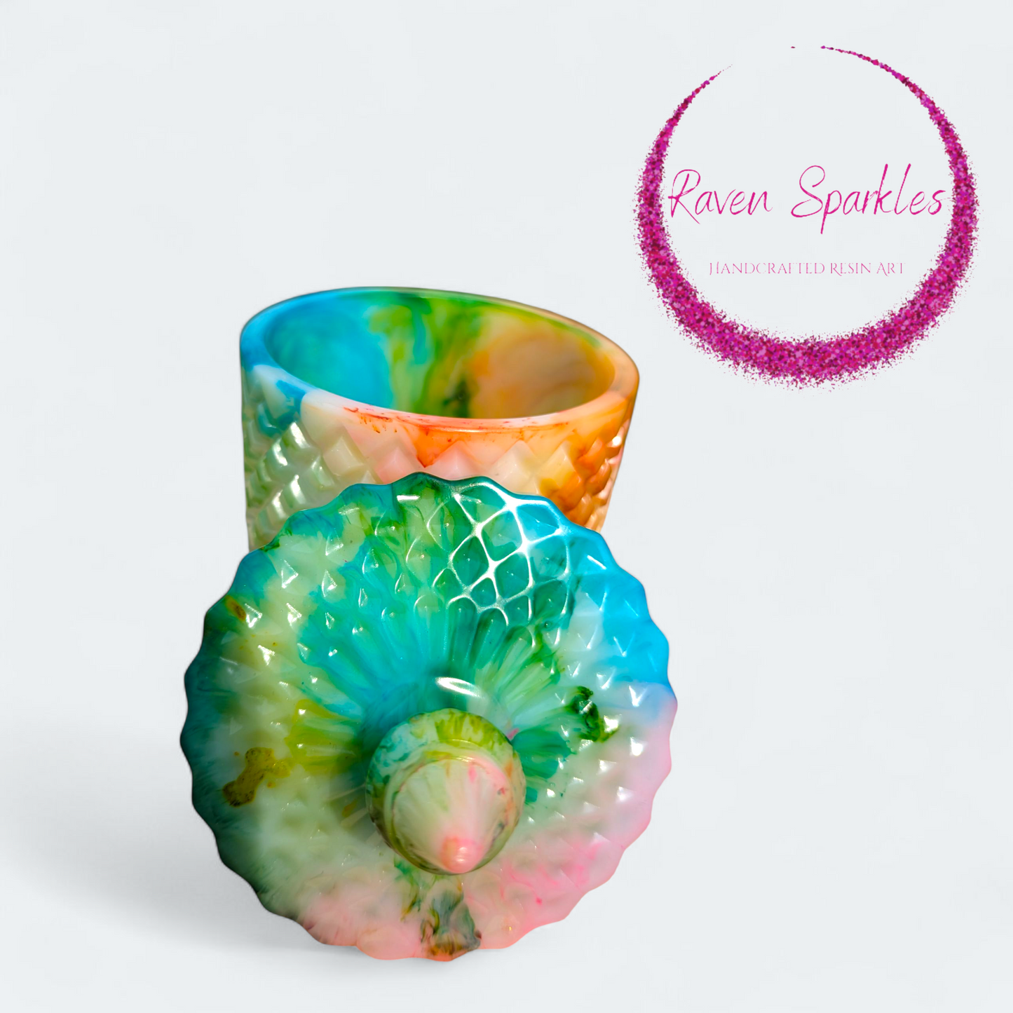 Rainbow tie-dye Fancy jar