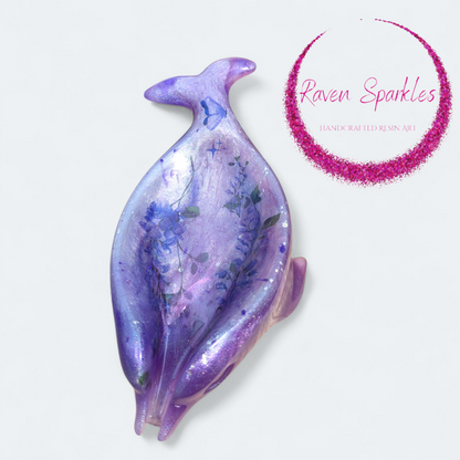 Purple dolphin soap holder