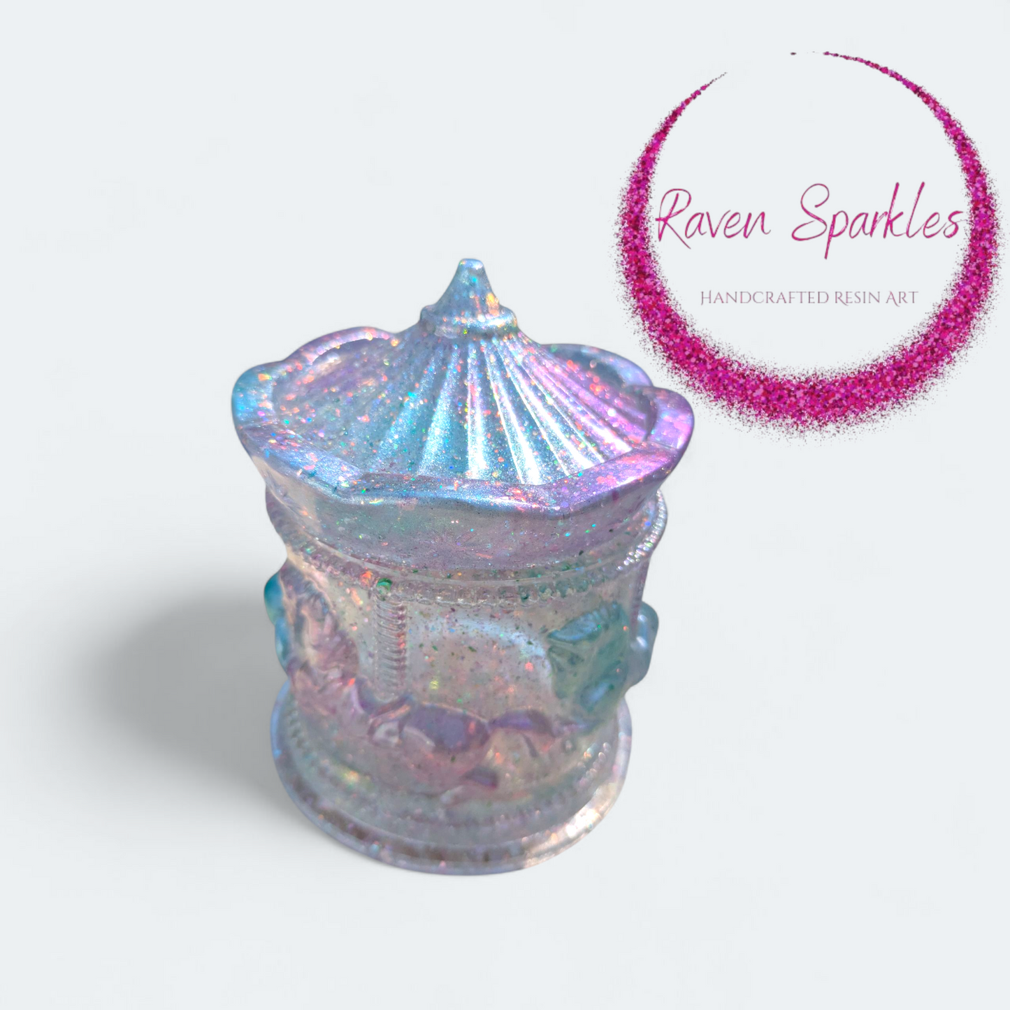 Rainbow carousel jar